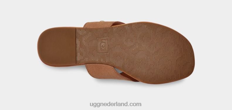 vrouwen kastanje UGG carey flip suède 686ZP3