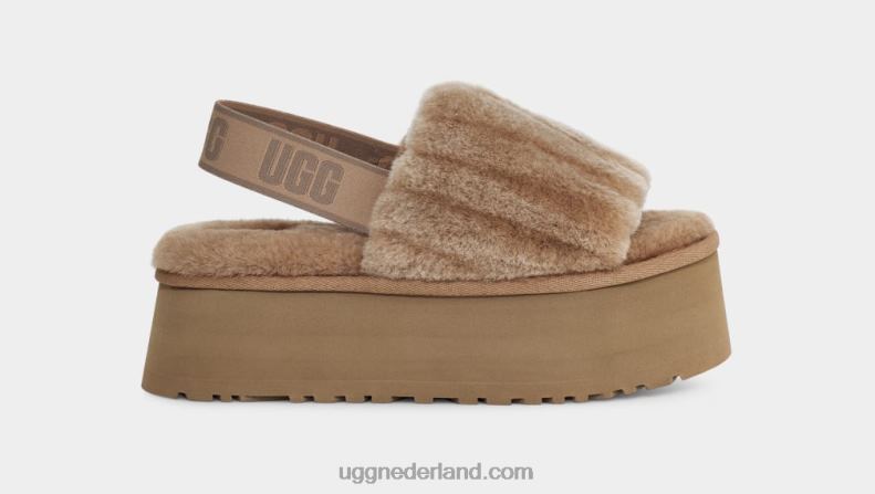 vrouwen kastanje UGG disco sherpa corduroy glijbaan 686ZP55