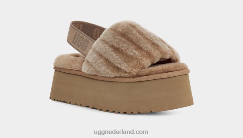 vrouwen kastanje UGG disco sherpa corduroy glijbaan 686ZP55