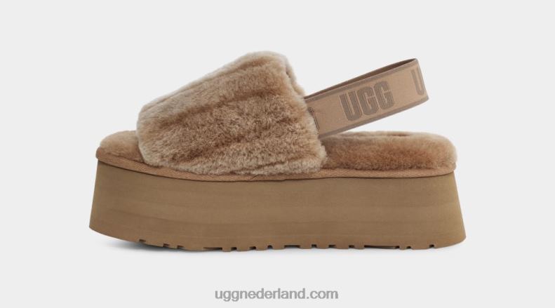 vrouwen kastanje UGG disco sherpa corduroy glijbaan 686ZP55