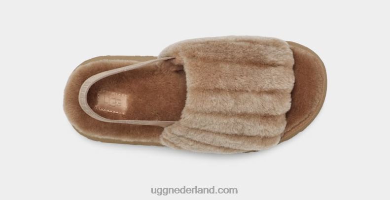 vrouwen kastanje UGG disco sherpa corduroy glijbaan 686ZP55