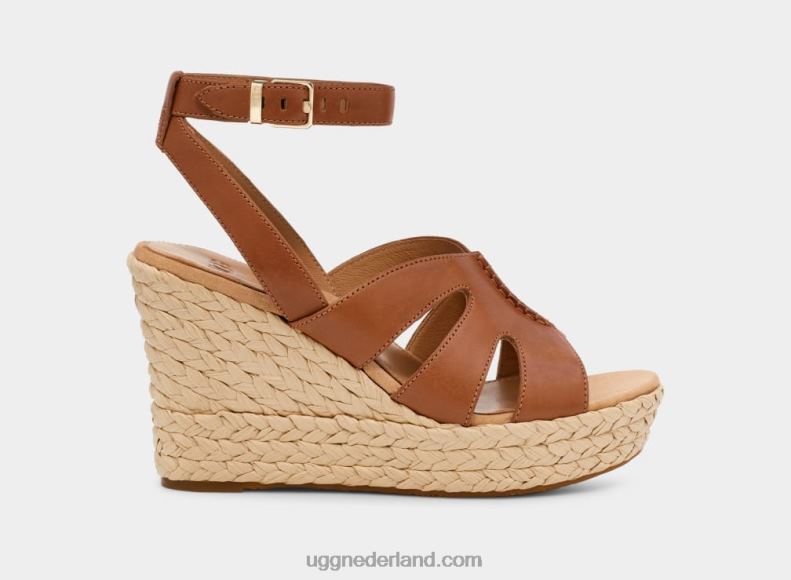 vrouwen kastanje leer UGG careena 686ZP60