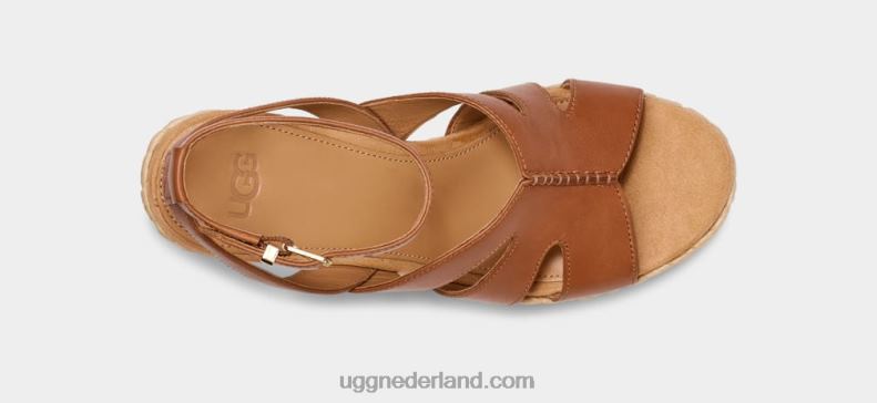 vrouwen kastanje leer UGG careena 686ZP60