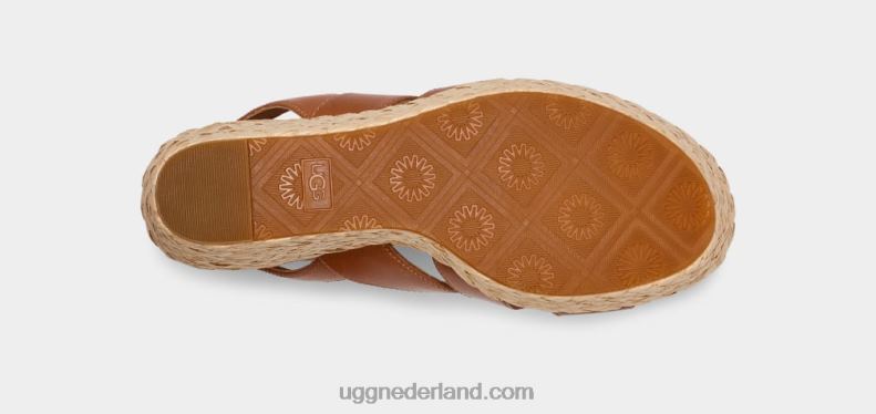 vrouwen kastanje leer UGG careena 686ZP60