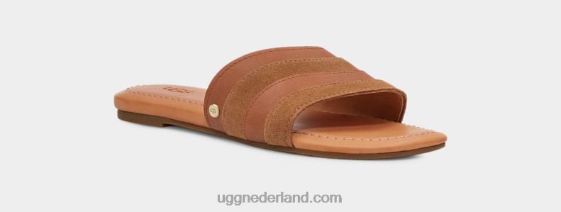 vrouwen kastanje leer UGG ximena 686ZP828