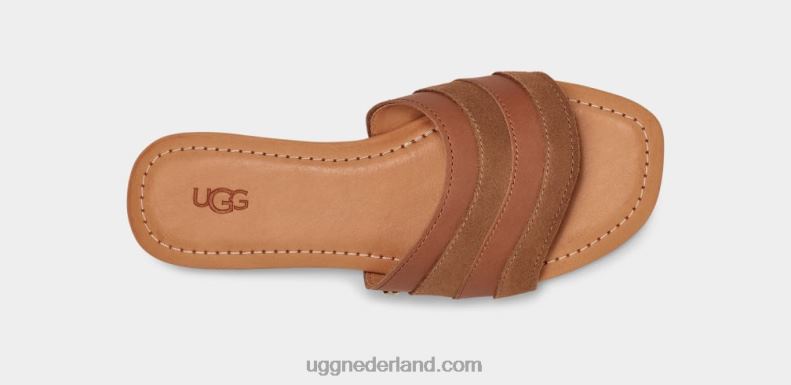 vrouwen kastanje leer UGG ximena 686ZP828