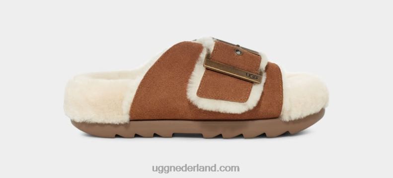 vrouwen kastanje suède UGG buiten gesp 686ZP788
