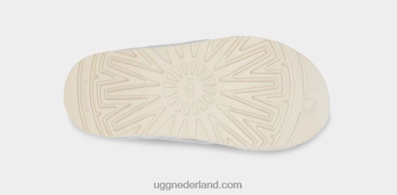 vrouwen metaal grijs UGG fuzz sugar badstof dwarsschuif 686ZP822