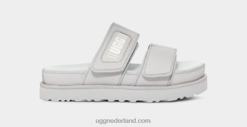 vrouwen metaalgrijs leer UGG groener 686ZP2141