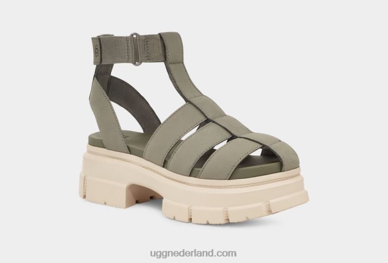 vrouwen mosgroen UGG Ashton strappy 686ZP466