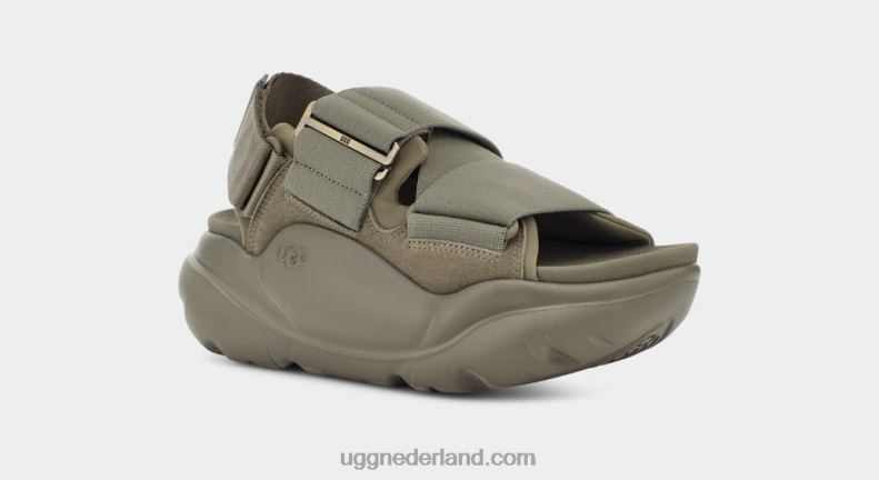 vrouwen mosgroen UGG la street sandaal suède 686ZP2124