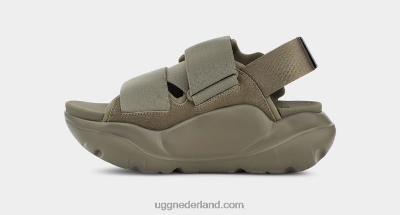 vrouwen mosgroen UGG la street sandaal suède 686ZP2124