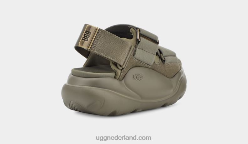 vrouwen mosgroen UGG la street sandaal suède 686ZP2124