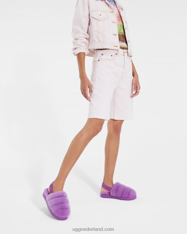 vrouwen paarse lucht UGG super pluizige pantoffel 686ZP802