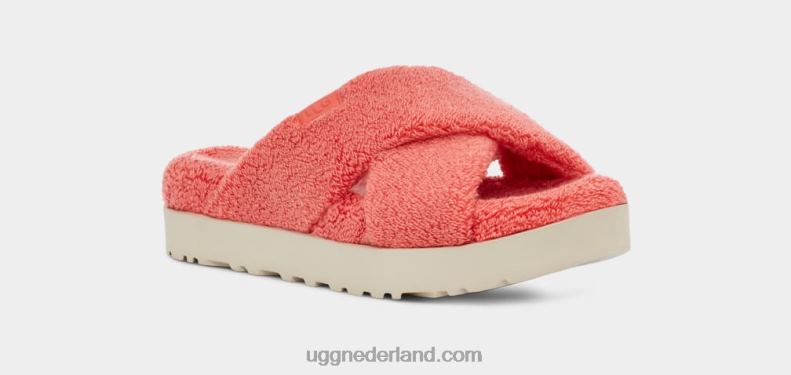 vrouwen perzik geluk UGG fuzz sugar badstof dwarsschuif 686ZP821