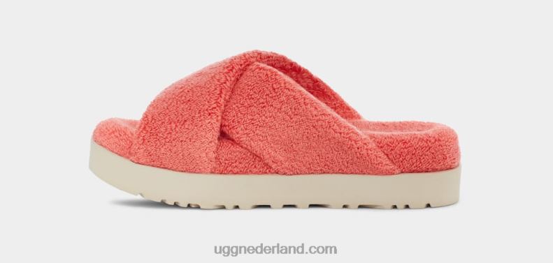 vrouwen perzik geluk UGG fuzz sugar badstof dwarsschuif 686ZP821