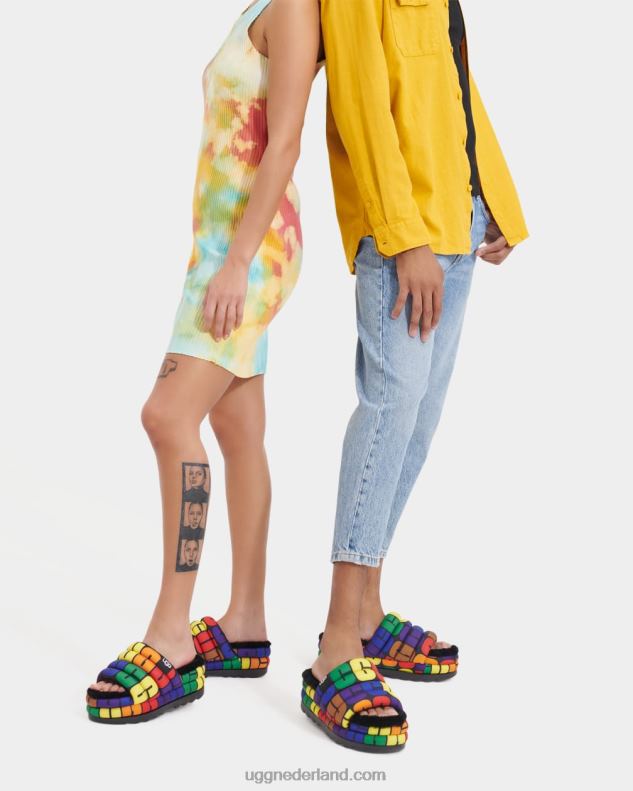vrouwen regenboog logo UGG trots glijbaan 686ZP604