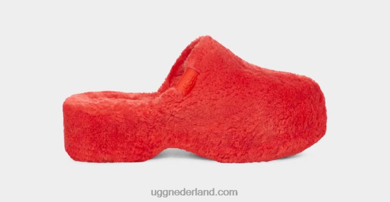 vrouwen rode stroom UGG fuzz suiker klomp 686ZP47