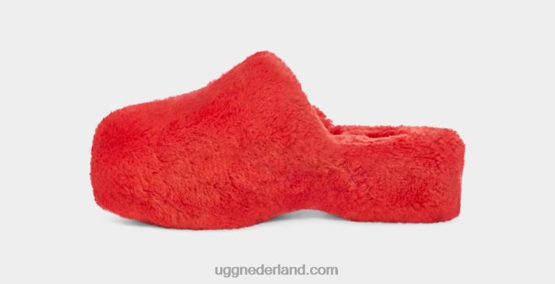 vrouwen rode stroom UGG fuzz suiker klomp 686ZP47