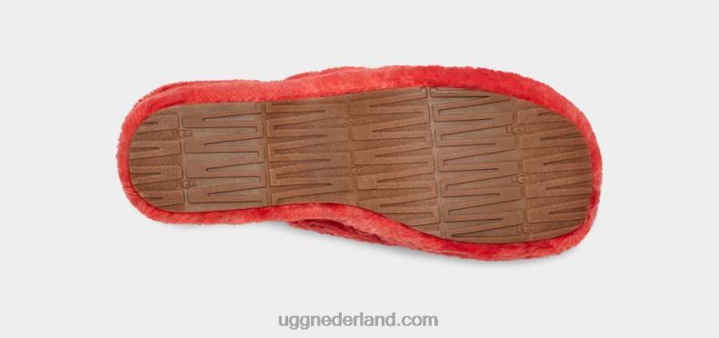 vrouwen rode stroom UGG fuzz suiker klomp 686ZP47