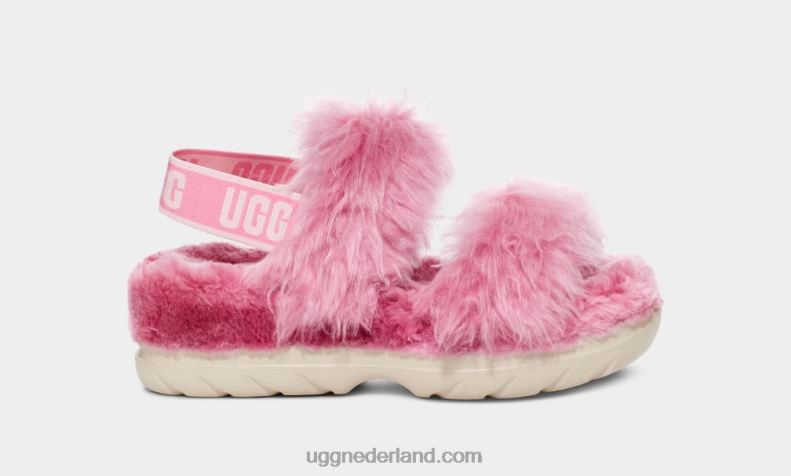 vrouwen roze UGG pluizige suiker sandaal 686ZP741
