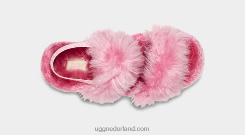 vrouwen roze UGG pluizige suiker sandaal 686ZP741
