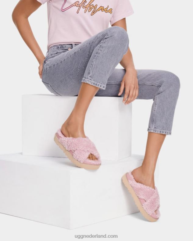 vrouwen schelp UGG fuzz suiker dwarsschuif 686ZP831