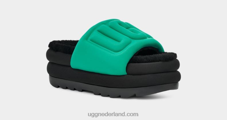 vrouwen smaragdgroen/zwart UGG maxi grafische dia 686ZP758