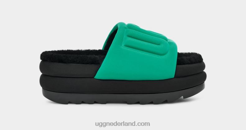 vrouwen smaragdgroen/zwart UGG maxi grafische dia 686ZP758