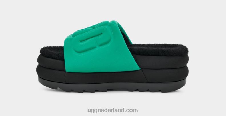 vrouwen smaragdgroen/zwart UGG maxi grafische dia 686ZP758