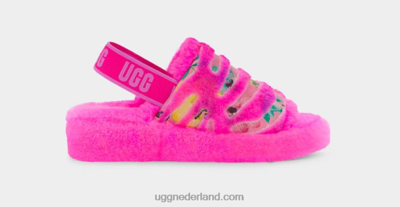 vrouwen tof roze UGG pluis ja tijgerbloem 686ZP804