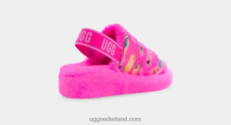 vrouwen tof roze UGG pluis ja tijgerbloem 686ZP804