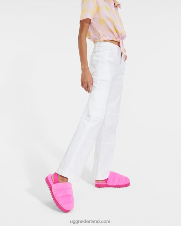 vrouwen tof roze UGG super pluizige pantoffel 686ZP803