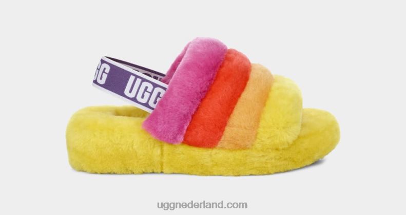 vrouwen trots regenbooggeel UGG trots pluis ja glijbaan 686ZP838