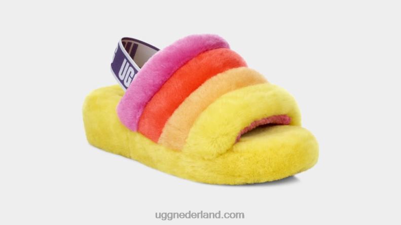 vrouwen trots regenbooggeel UGG trots pluis ja glijbaan 686ZP838