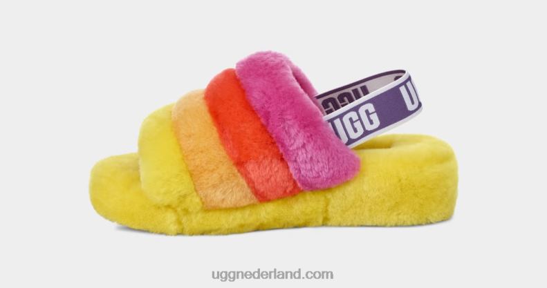 vrouwen trots regenbooggeel UGG trots pluis ja glijbaan 686ZP838