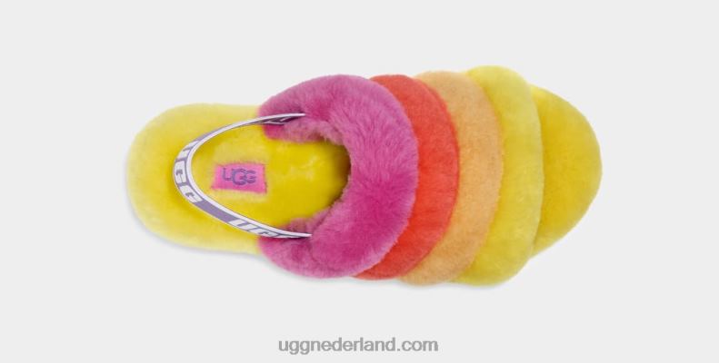 vrouwen trots regenbooggeel UGG trots pluis ja glijbaan 686ZP838