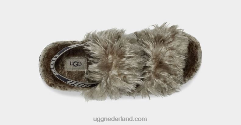 vrouwen verbrande olijf UGG pluizige suiker sandaal 686ZP739