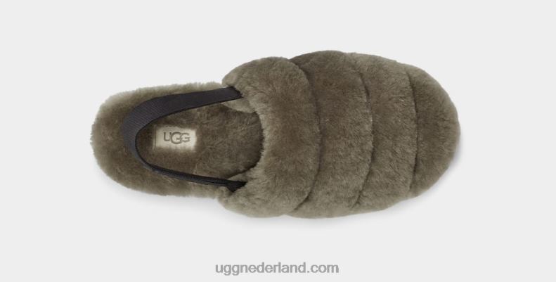 vrouwen verbrande olijf UGG super pluizige pantoffel 686ZP801