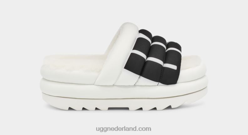 vrouwen wit UGG maxi slide-logo 686ZP2140