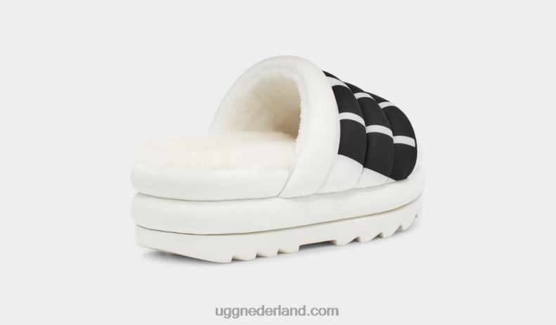 vrouwen wit UGG maxi slide-logo 686ZP2140