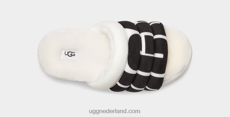 vrouwen wit UGG maxi slide-logo 686ZP2140
