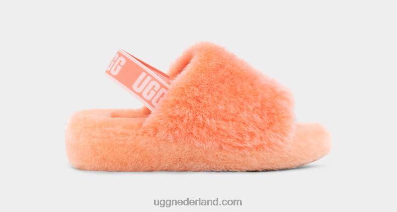 vrouwen zacht koraal UGG pluis ja schuifveer 686ZP71