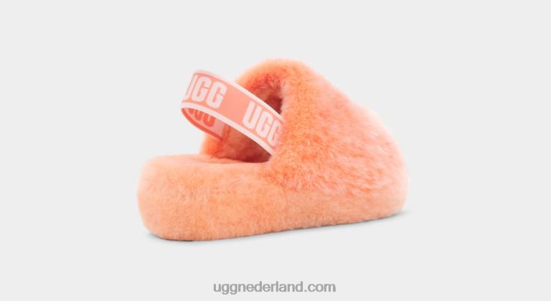 vrouwen zacht koraal UGG pluis ja schuifveer 686ZP71