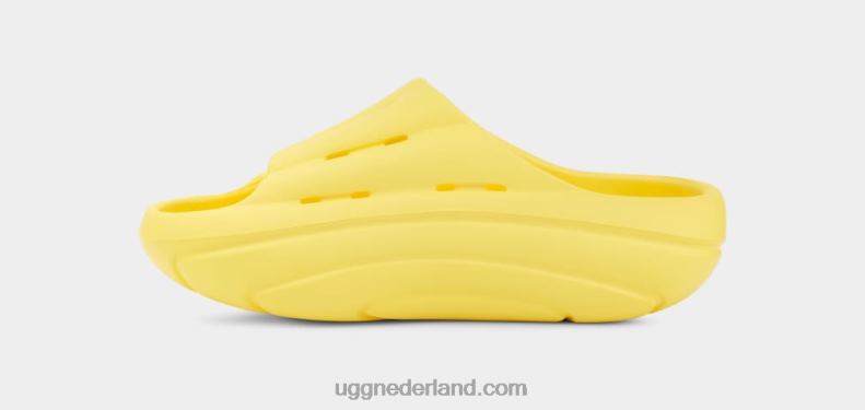 vrouwen zonnig geel UGG schuim glijbaan 686ZP380