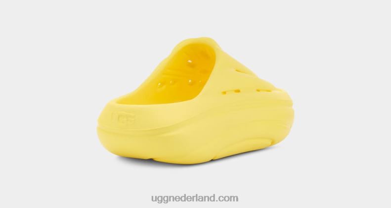 vrouwen zonnig geel UGG schuim glijbaan 686ZP380