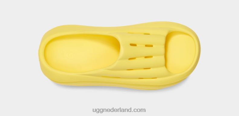 vrouwen zonnig geel UGG schuim glijbaan 686ZP380