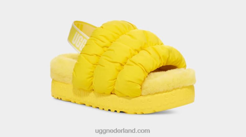 vrouwen zonnig geel UGG scrunchita 686ZP536