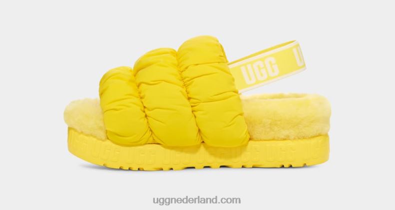 vrouwen zonnig geel UGG scrunchita 686ZP536