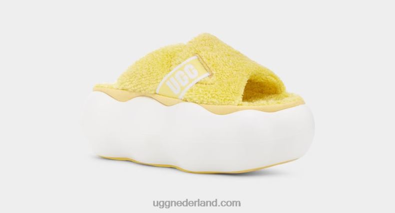 vrouwen zonnig geel UGG suikerwolk glijbaan 686ZP342